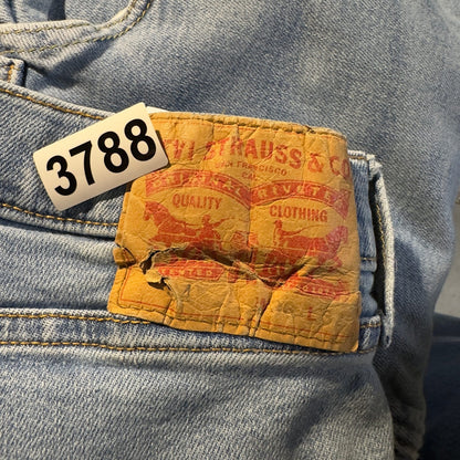 Levi's Straight Leg Jeans Mens 36x32 Light Wash Faded