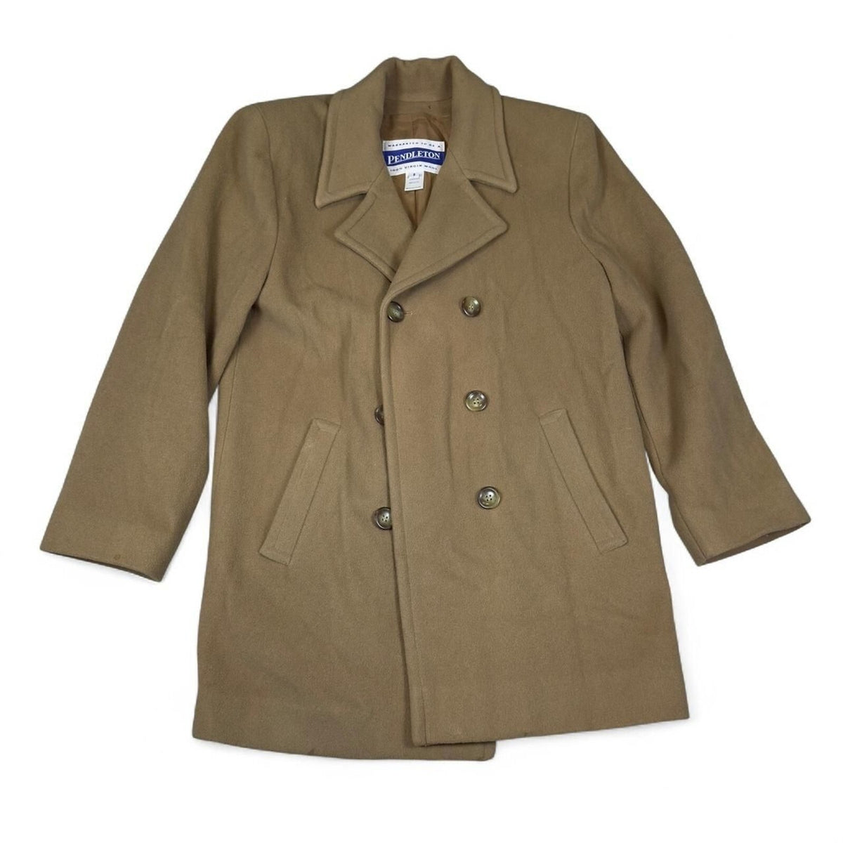 Pendleton Wool Peacoat Womens 8 Brown Virgin Wool Classic Coat