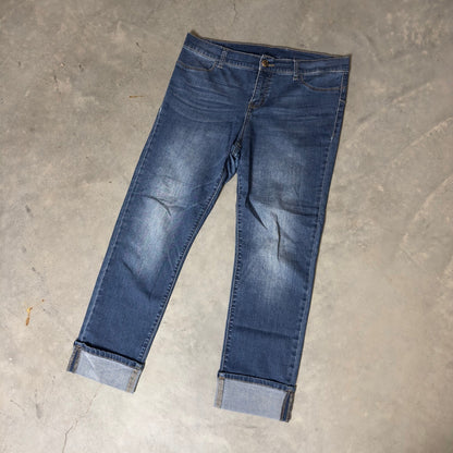 Juicy Couture Straight Leg Jeans Womens 12 Blue Cuffed