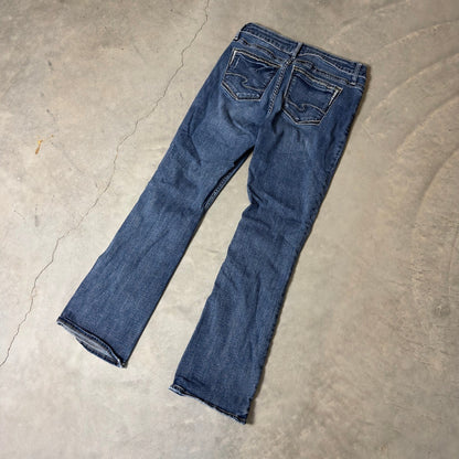 Silver Jeans Elyse Slim Boot Jeans Womens 28x31 Medium Wash