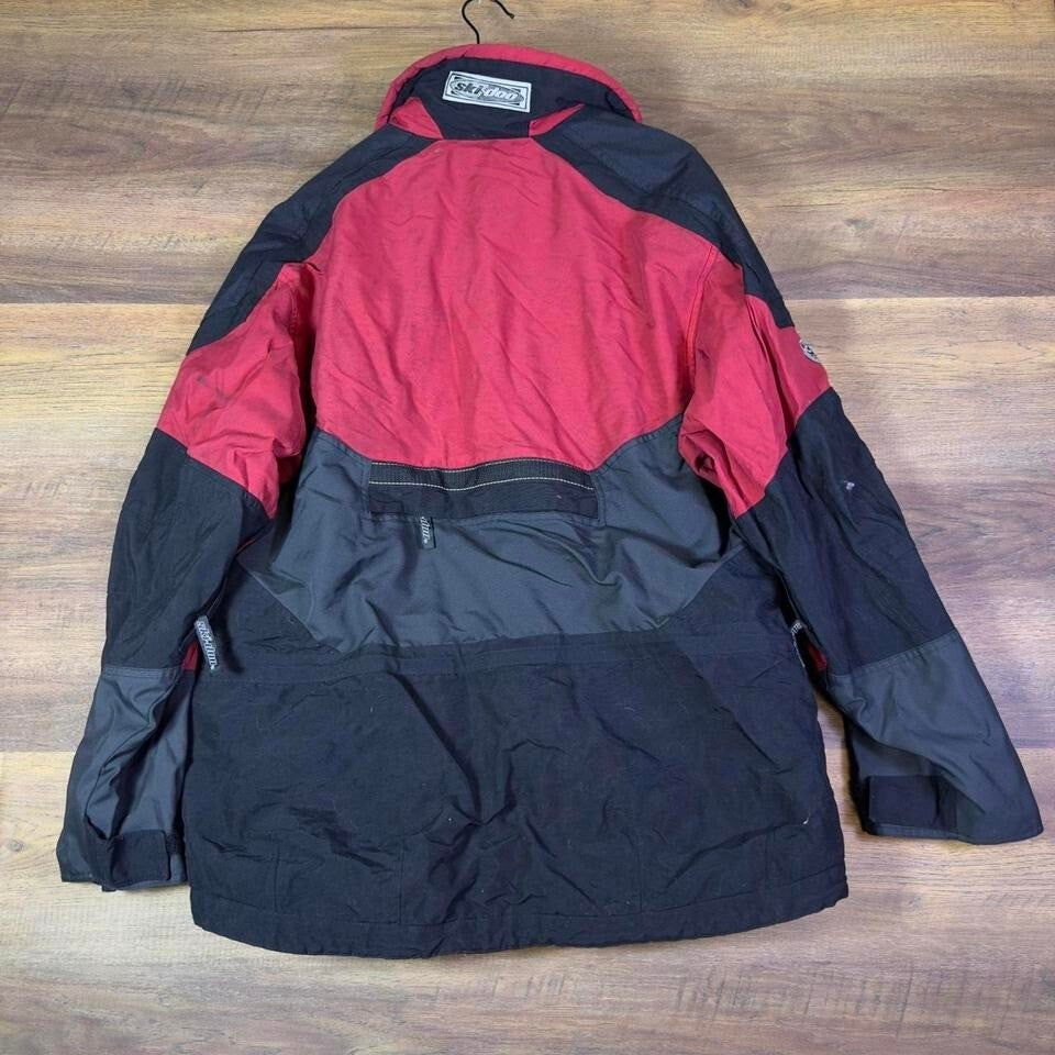 Vintage Ski-Doo Snowmobile Jacket Mens L Red Black
