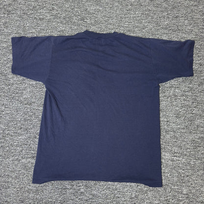 Vintage Jerzees KUSR 91+ Ames Radio Tee Mens L Navy