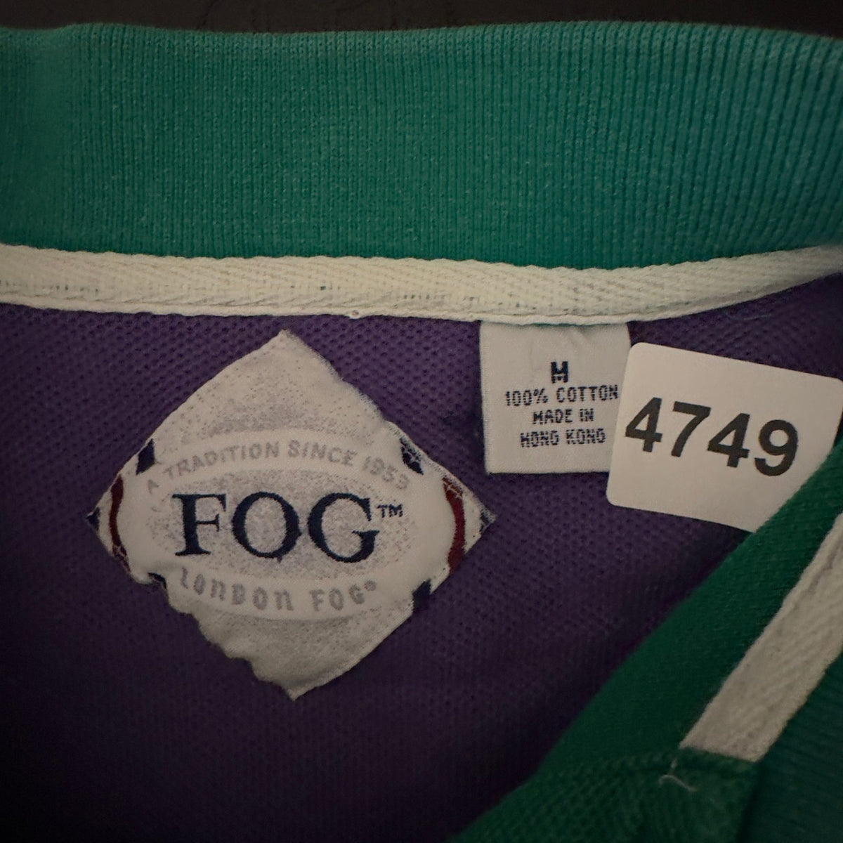 London Fog Polo Shirt Mens M Green Short Sleeve
