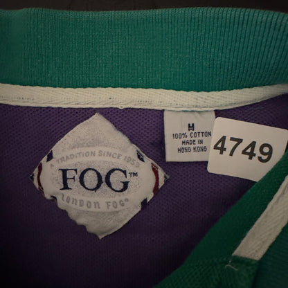 London Fog Polo Shirt Mens M Green Short Sleeve