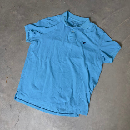 American Eagle Polo Shirt Mens XXL Blue Athletic Fit