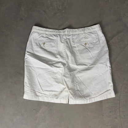 Nautica The Deck Short Mens 38 White Chino Baggy Preppy