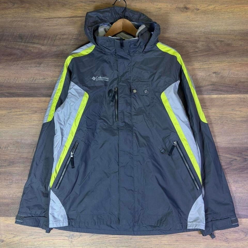 Columbia Youth Interchange Jacket 18/20 Black Gray Winter