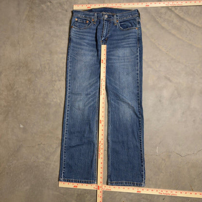 Levi Strauss 527 Slim Bootcut Jeans Mens 29x30 Blue Denim Western Baggy Casual