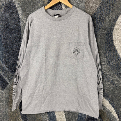 Vintage 2002 Harley Davidson Long Sleeve Tee Womens 2X Grey
