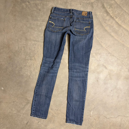 American Eagle Skinny Stretch Jeans Womens 0 Blue