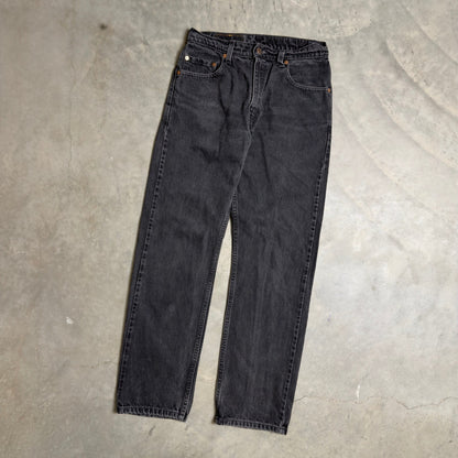 Vintage Levis 505 Regular Fit Jeans Mens 30x30 Black Straight Leg Baggy Skater