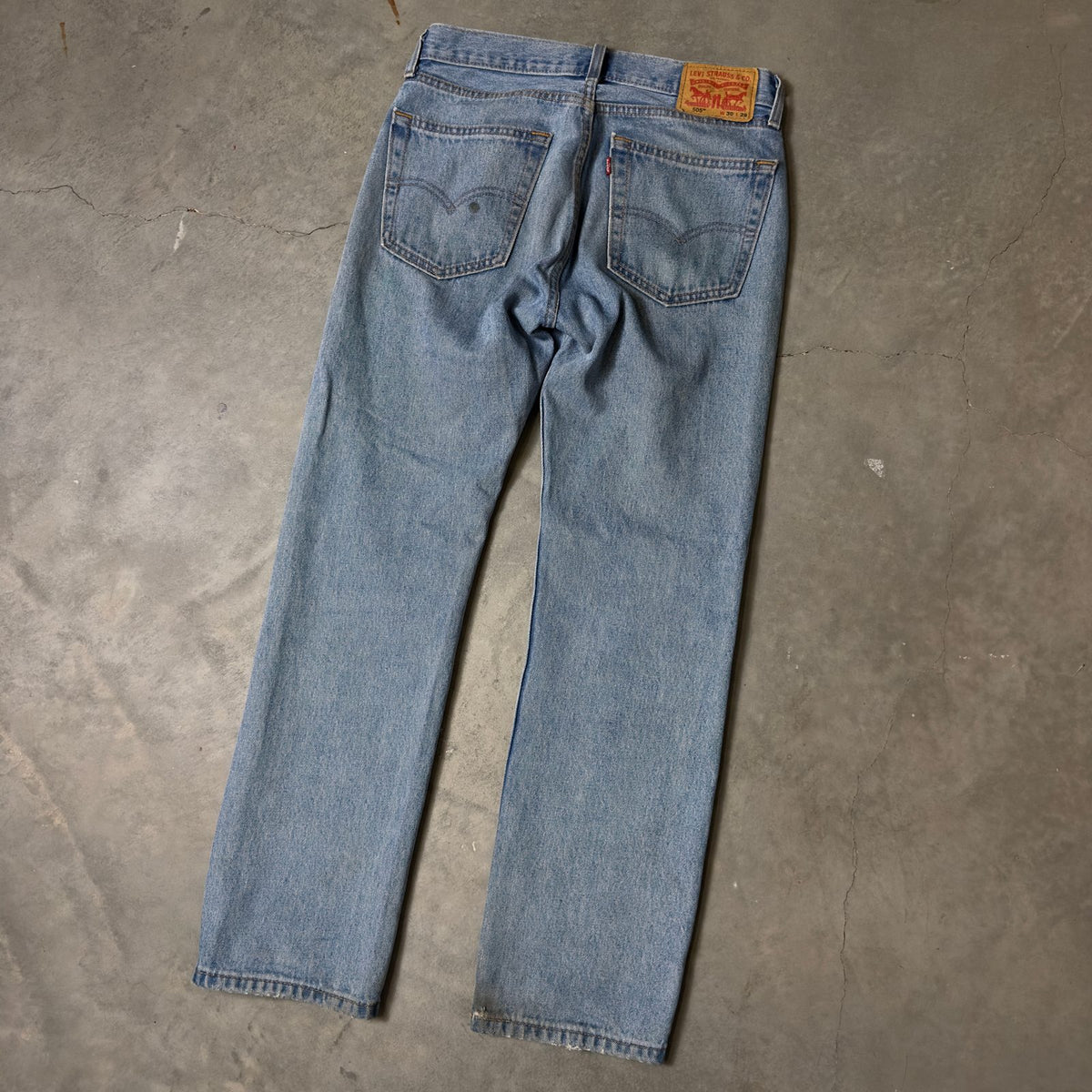 Levi's 505 Straight Jeans Mens 30x29 Medium Blue Classic