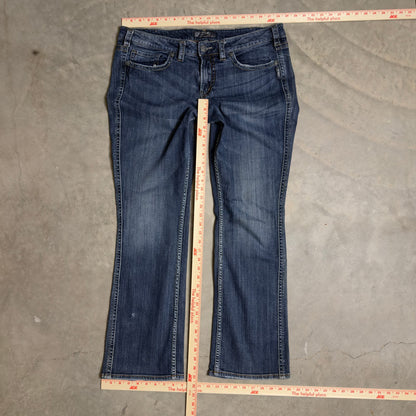 Silver Jeans Frances Baggy Bootcut Womens 18 Blue