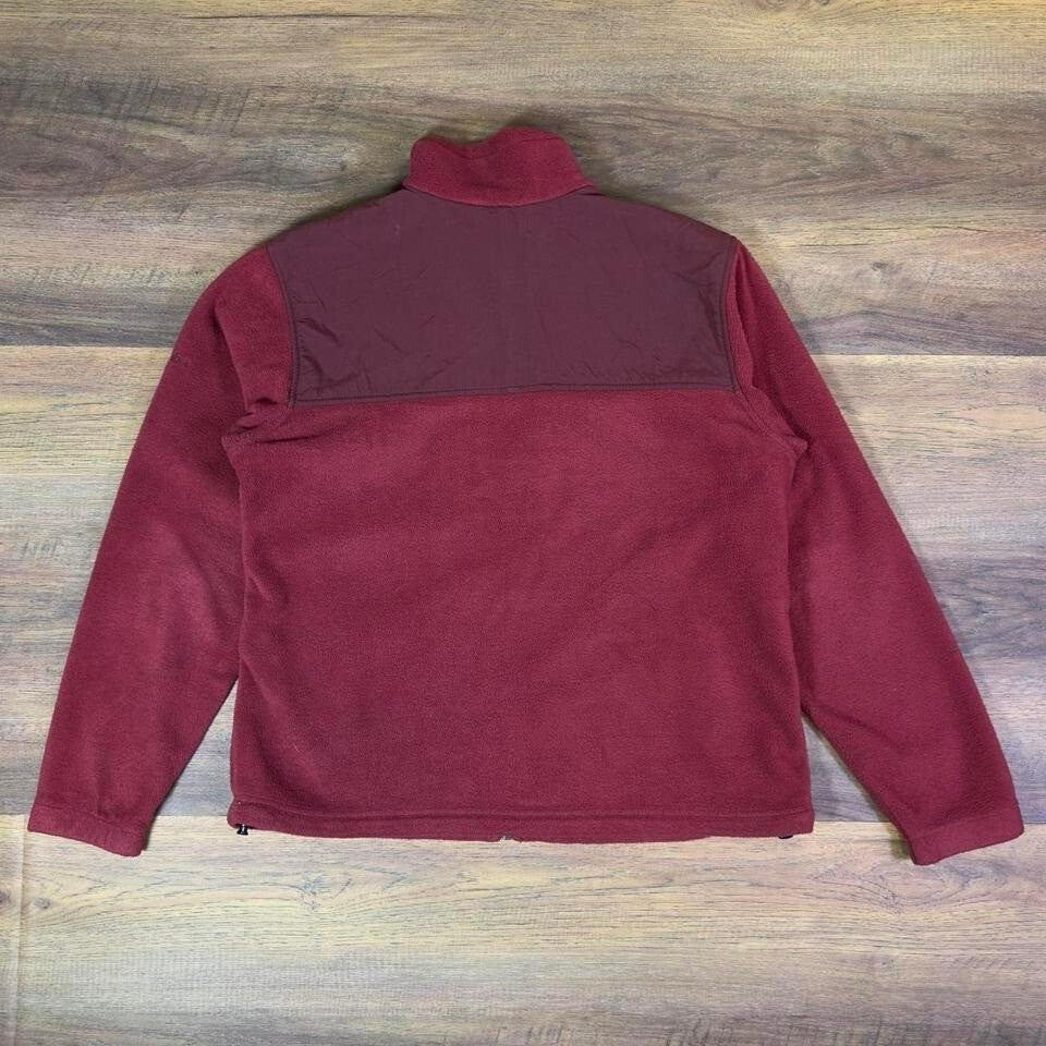 Y2K Columbia Fleece Jacket Womens L Burgundy Outdoor