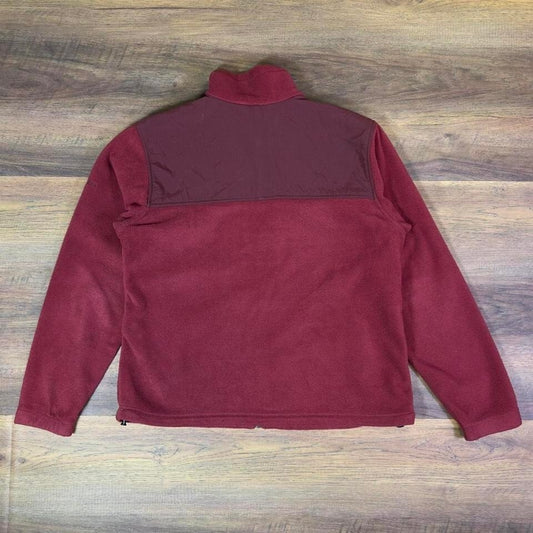 Y2K Columbia Fleece Jacket Womens L Burgundy Outdoor