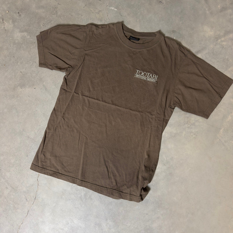 Barron Tootabi Hunting Safaris T-Shirt Mens Small Brown Tee