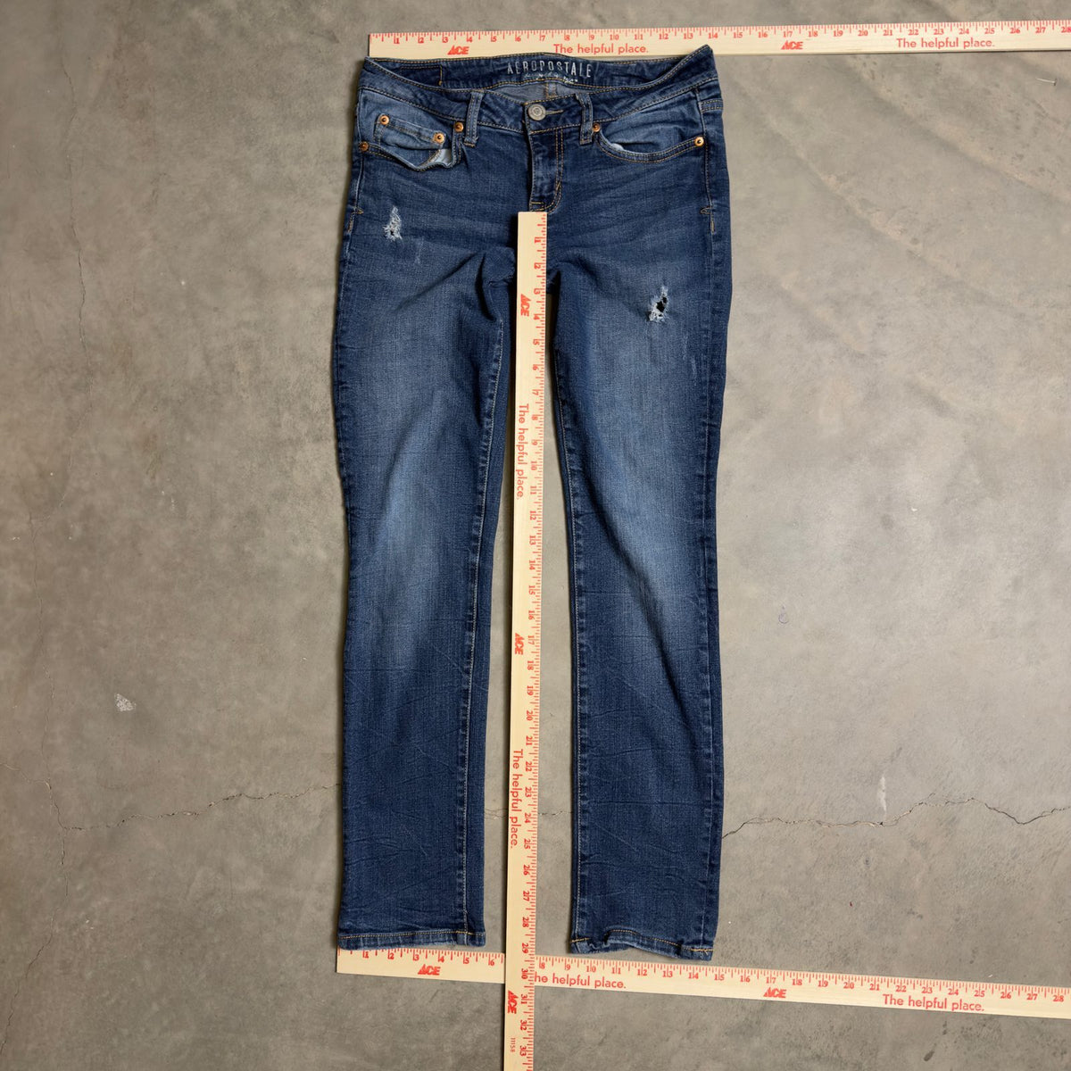 Aeropostale Skinny Jeans Womens 4 Short Blue