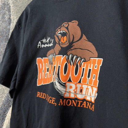 Vintage 2005 Beartooth Run Montana Tee Mens L Black Fargo