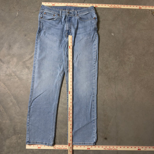 Levi's Straight Leg Jeans Mens 36x32 Light Wash Faded