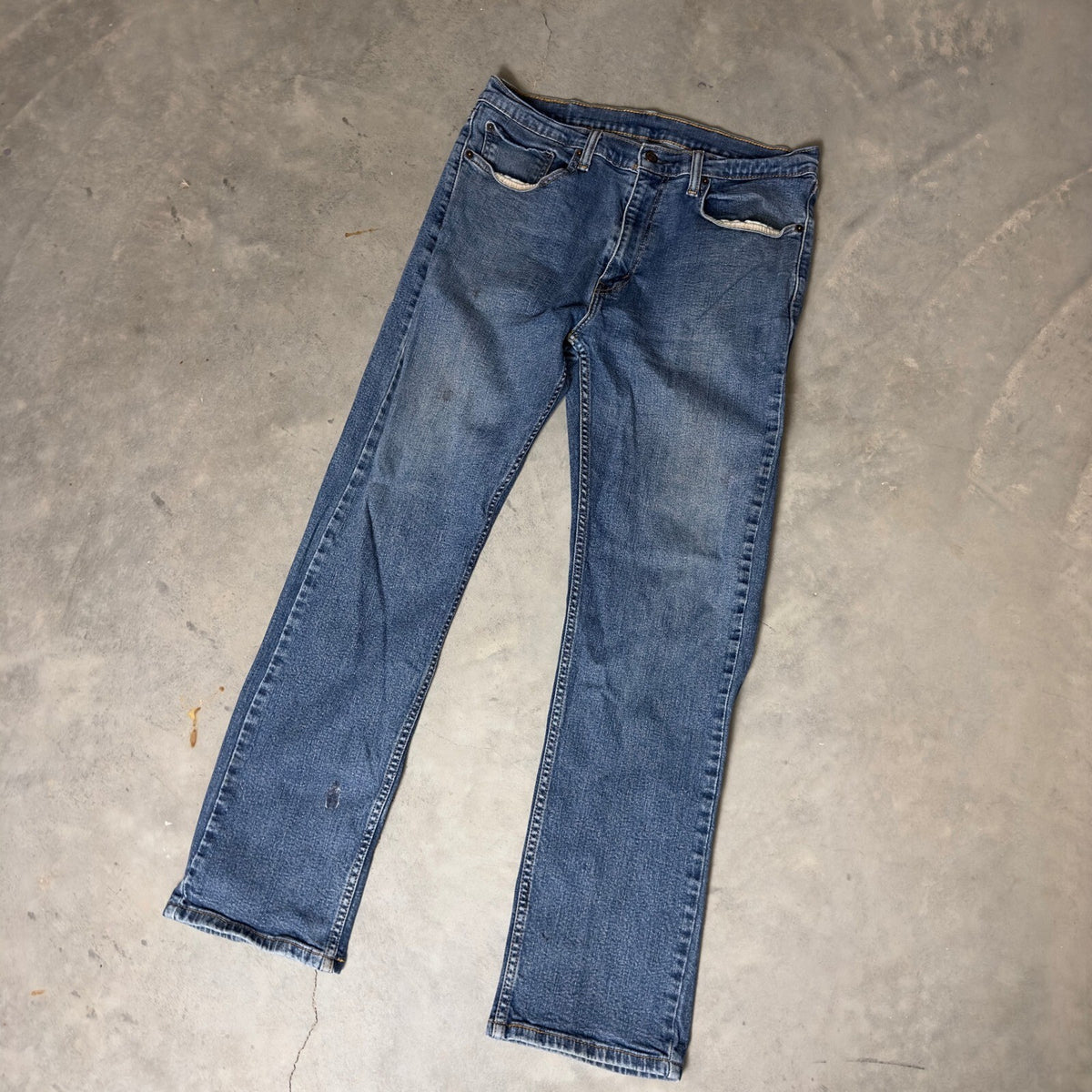 Levi's Straight Leg Jeans Mens 35x32 Blue Baggy