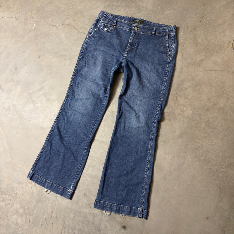 Vintage Eddie Bauer Wide Leg Jeans Womens 12 Blue Baggy