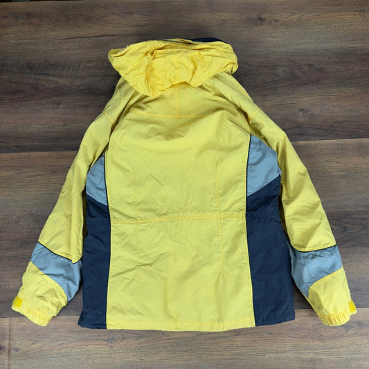 Columbia Interchange Ski Jacket Womens Medium Yellow Grey Vintage Y2K Gorpcore