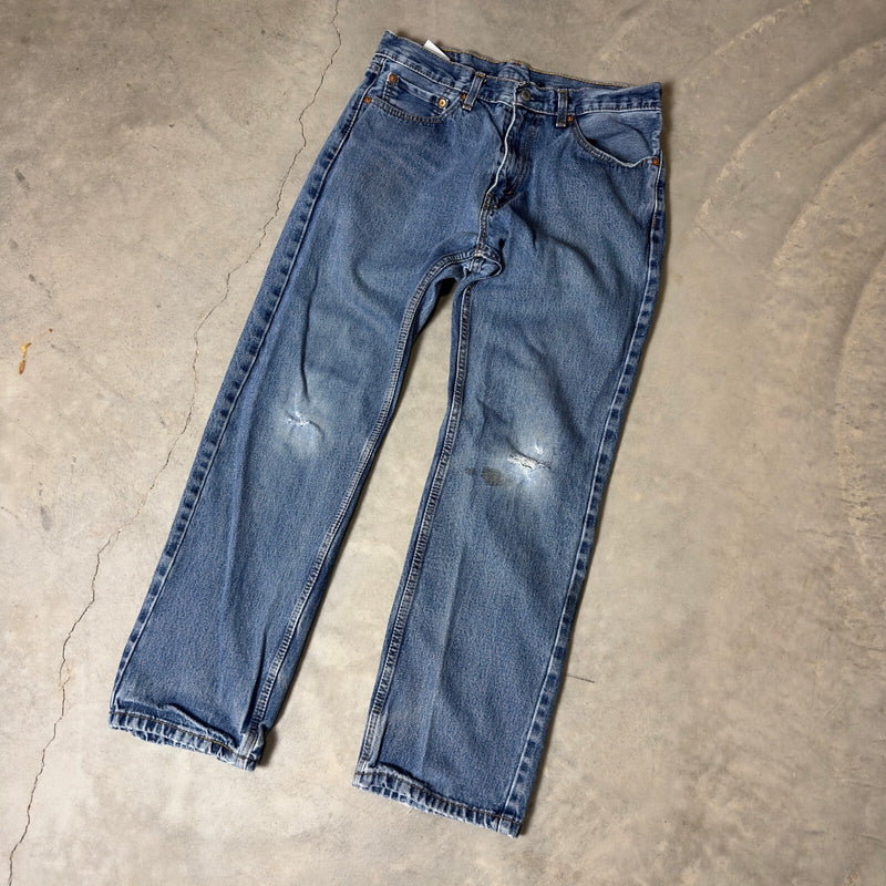 Levis 505 Regular Fit Jeans Mens 32x30 Medium Wash Baggy
