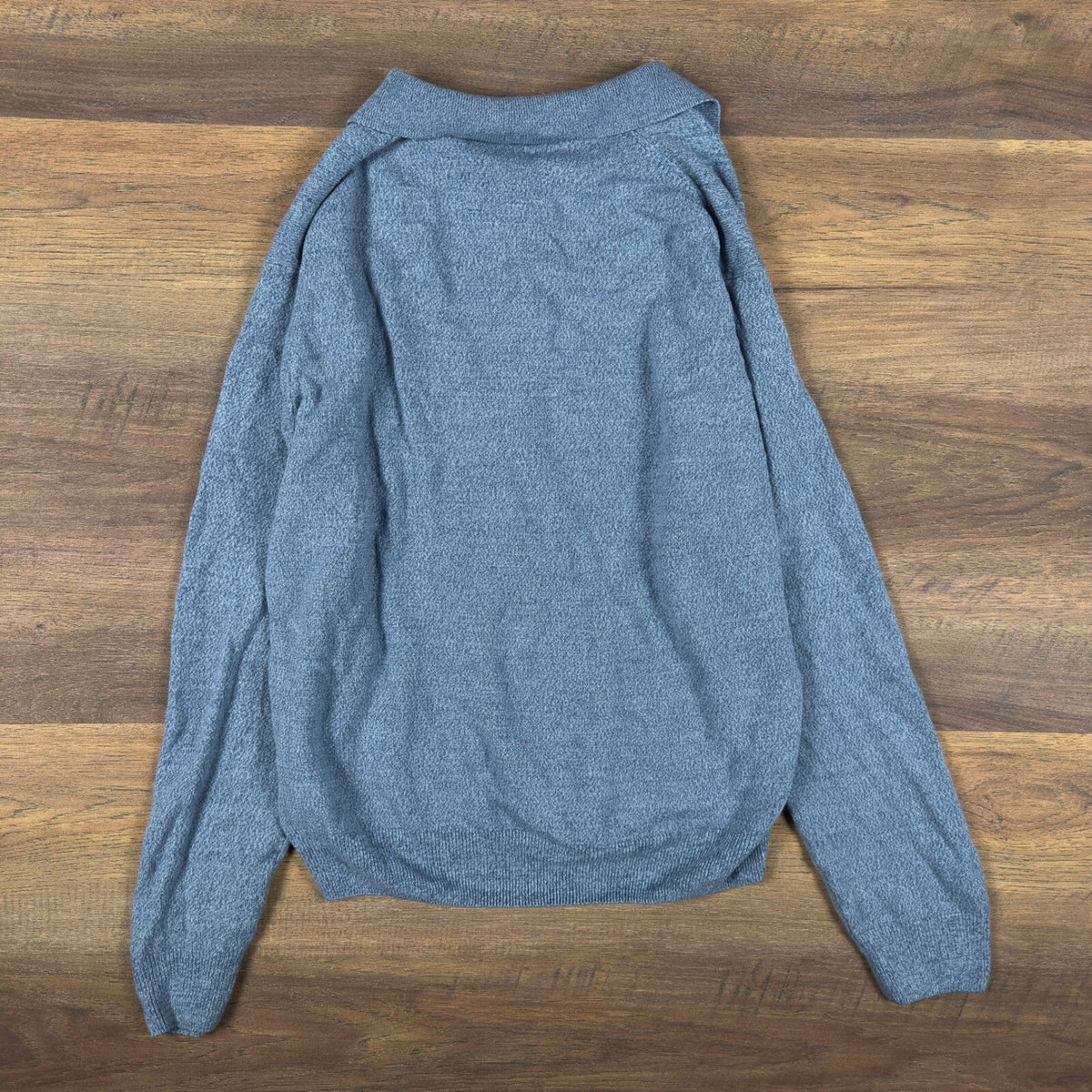 Vintage Dockers Long Sleeve Polo Sweater Mens L Heather Blue