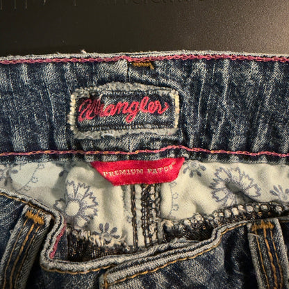 Wrangler Premium Patch Bootcut Jeans Womens 5/6 x 34 Blue