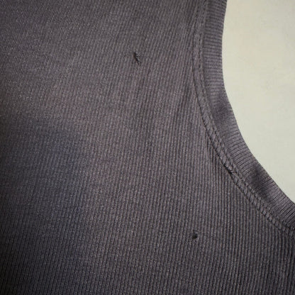 Athleta Ribbed Back Cutout Tank Top Womens XXS Gray Casual