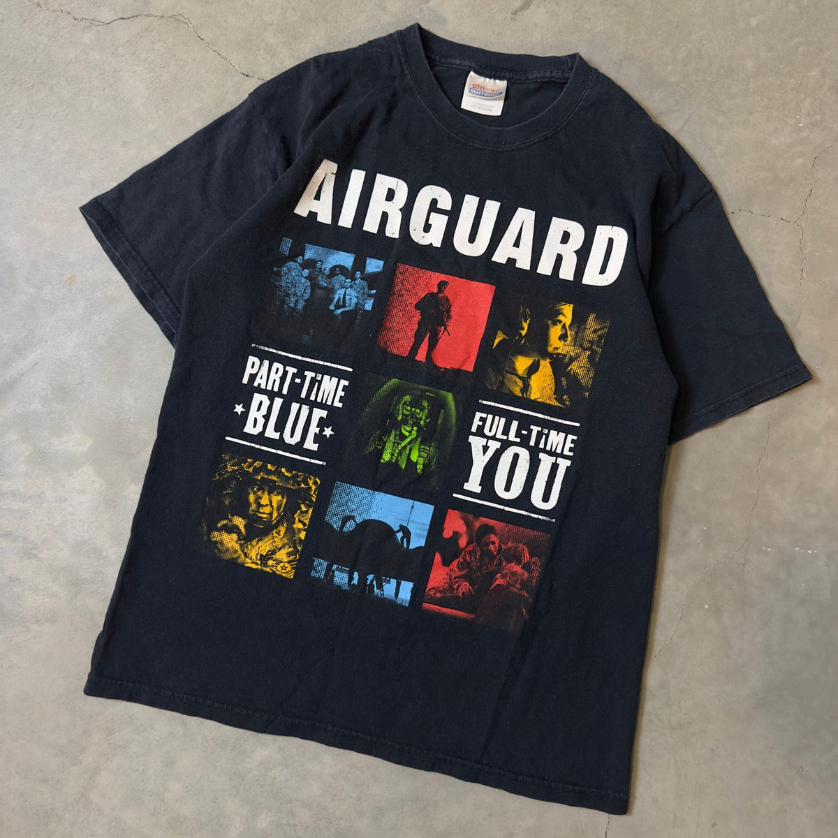 AirGuard Part-Time Blue Full-Time You Tee Mens M Black