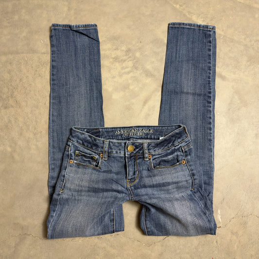American Eagle Skinny Stretch Jeans Womens 0 Blue