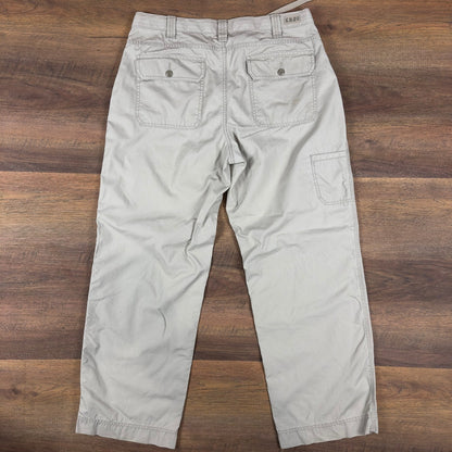 Eddie Bauer Khaki Drawstring Chino Pants Mens 36x30 Baggy