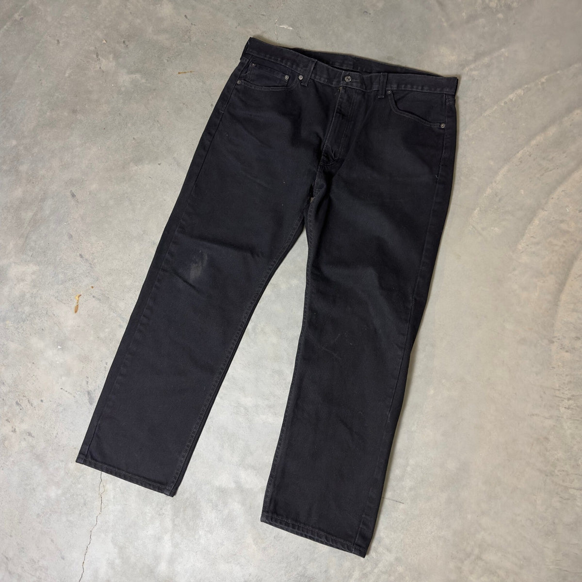 Levi's 505 Regular Fit Jeans Mens 40x30 Black Straight