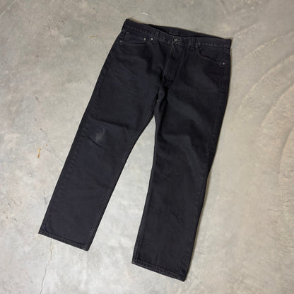 Levi's 505 Regular Fit Jeans Mens 40x30 Black Straight