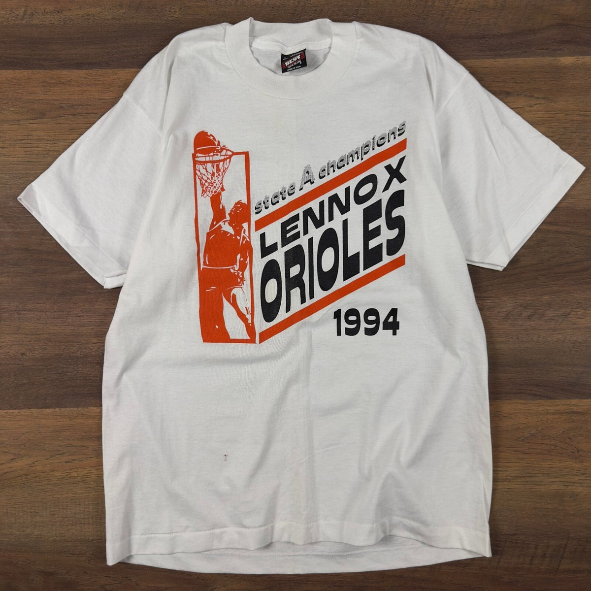 Vintage 1994 Lennox Orioles Champions T-Shirt Mens L White