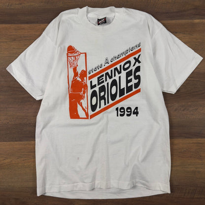 Vintage 1994 Lennox Orioles Champions T-Shirt Mens L White