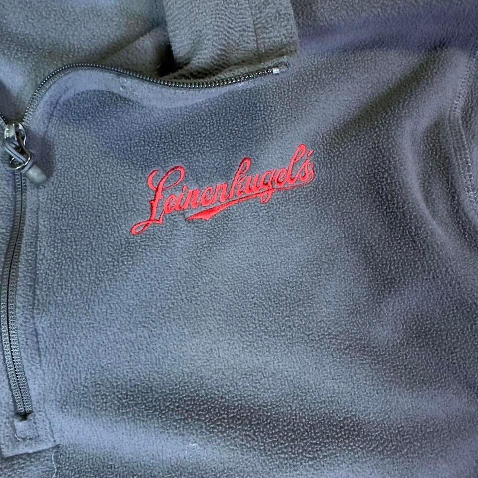 Eddie Bauer Leinenkugels Quarter Zip Fleece Mens 2XL Gray