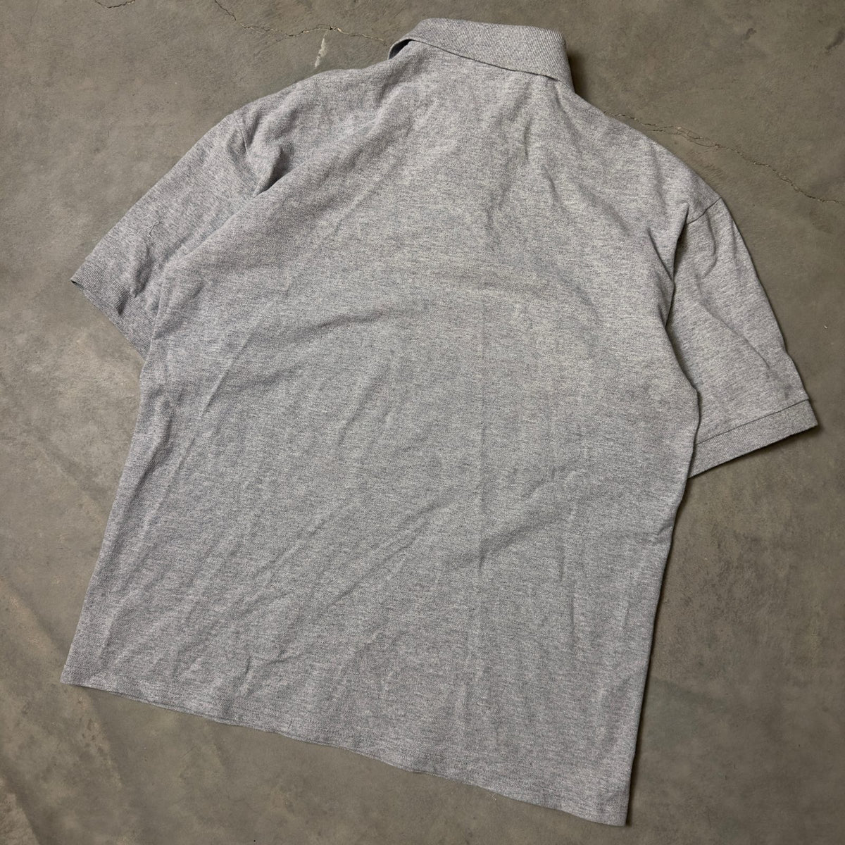 Vintage Cotton Deluxe Glacier Polo Mens L Gray