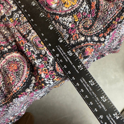 Y2K Hollister Paisley Babydoll Tank Top Womens Small Black