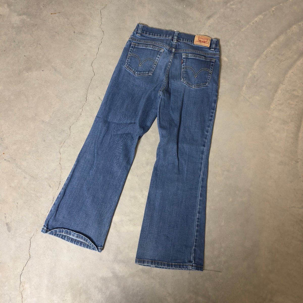 Vintage Y2K Levi's 517 Flare Jeans Girls 8.5 Plus Blue Baggy