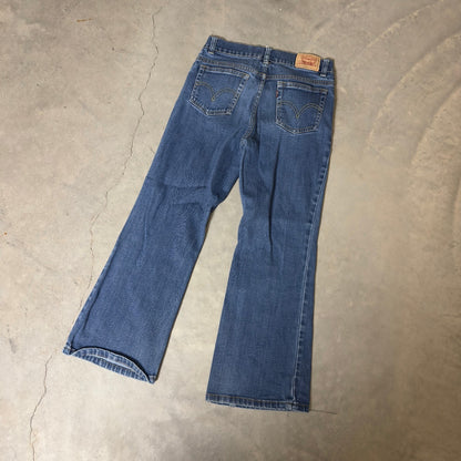 Vintage Y2K Levi's 517 Flare Jeans Girls 8.5 Plus Blue Baggy