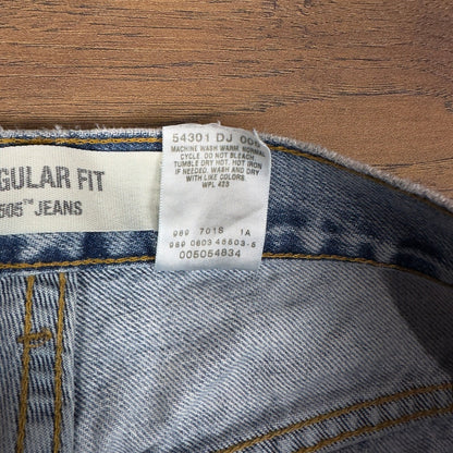 Vintage Y2K Levis 505 Jeans Mens 36x34 Light Wash Baggy