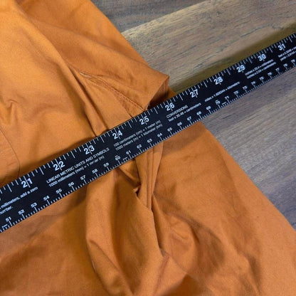 Garno's Ranch Embroidered Button Down Shirt Men XL Orange Workwear