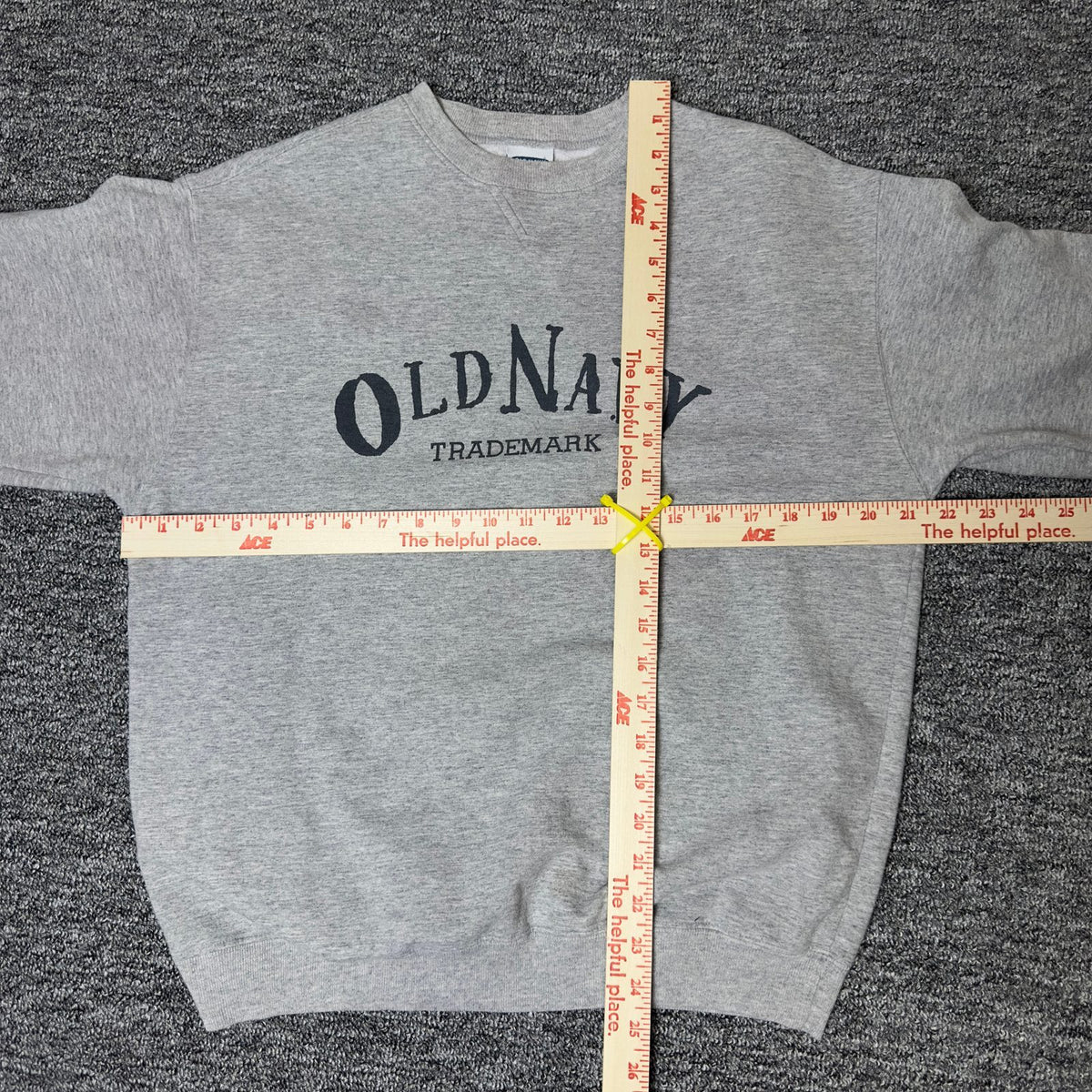 Old Navy Trademark Graphic Crewneck Sweatshirt S Gray