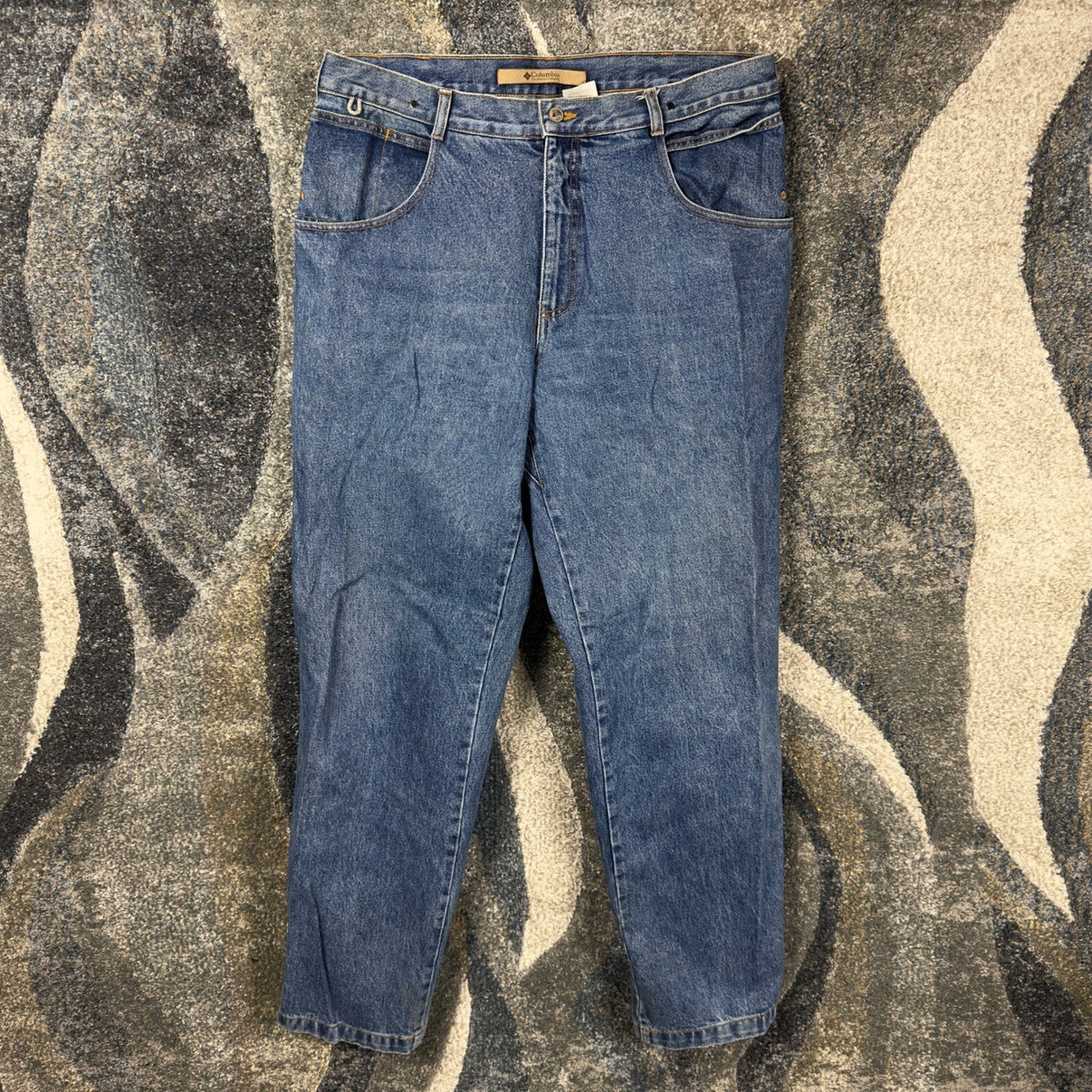 Columbia Straight Leg Jeans Mens 38x34 Medium Wash Baggy