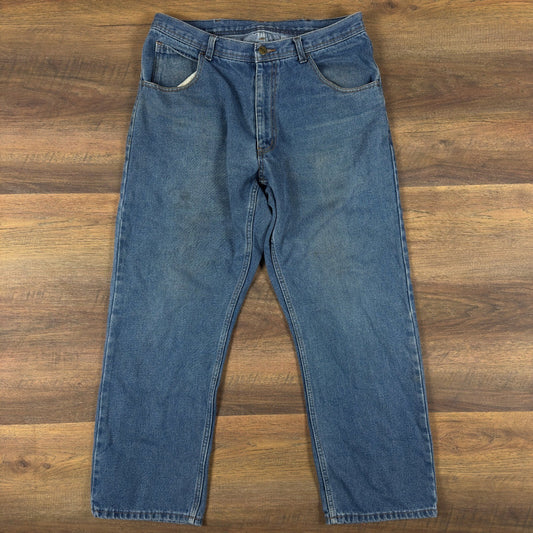 Key Industries Workwear Jeans Mens 34x30 Blue Straight Baggy