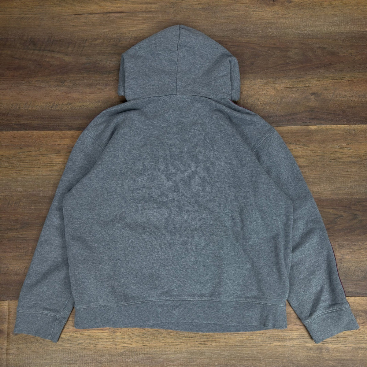 Vintage Aeropostale Mens Heather Gray Collegiate Graphic Hoodie Racing Stripe XL