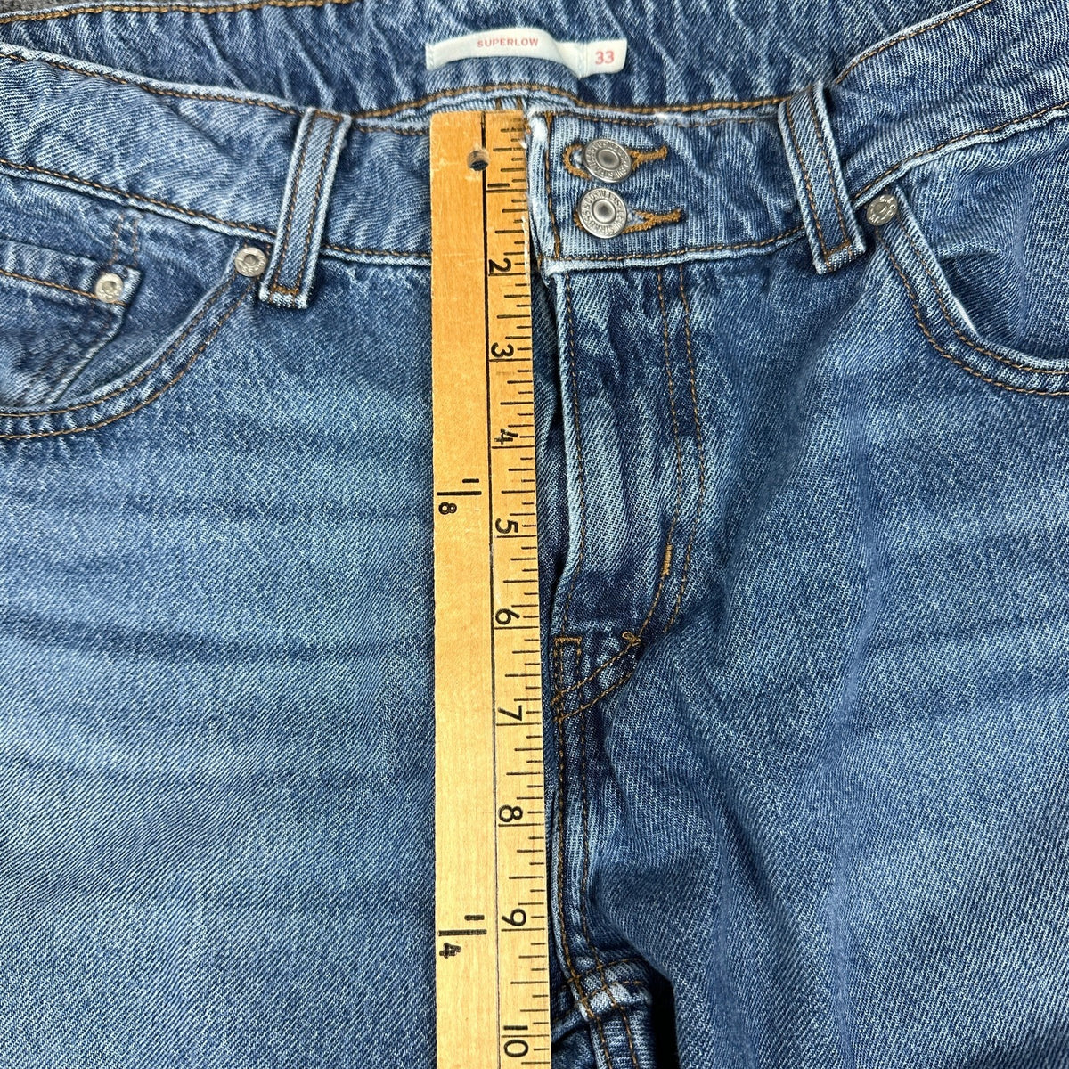 Vintage Levi's Jeans Mens 33x32 Blue Baggy Superlow