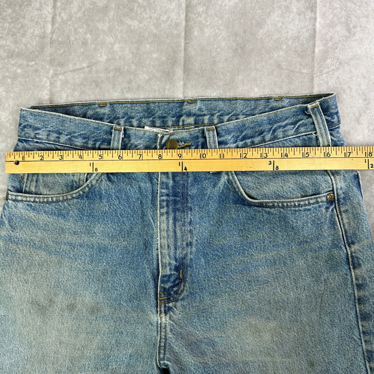 Vintage Carhartt Mens 34x32 Blue Denim Jeans Workwear